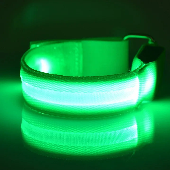 LED Safety Armband Light — USB Rechargeable Running & Cycling Wristband