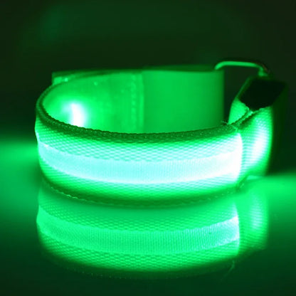 LED Safety Armband Light — USB Rechargeable Running & Cycling Wristband