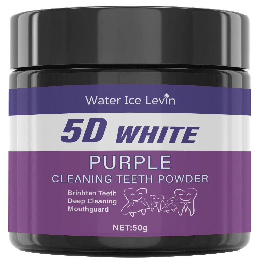 Purple Tooth Whitening Powder — Whiter Teeth in 5 Days, Sulfate-Free