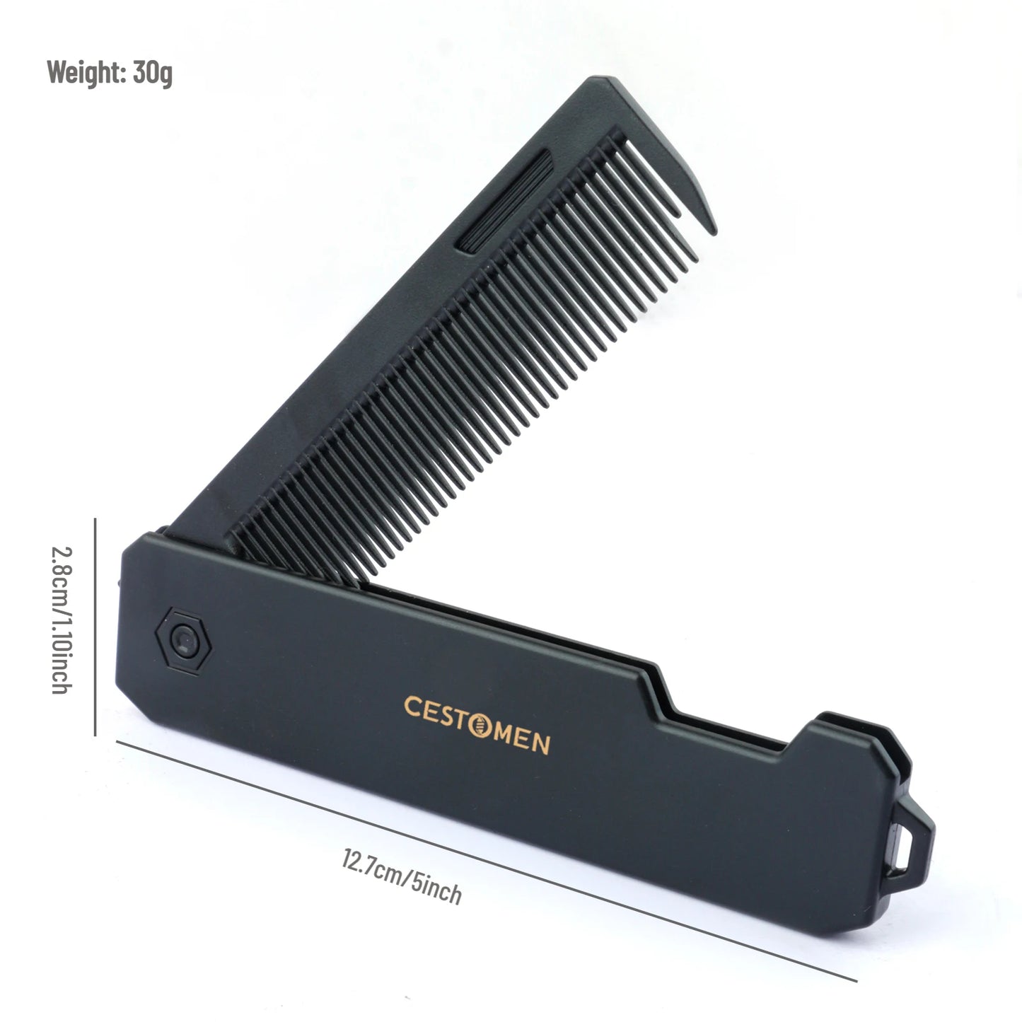 Pocket Folding Wide Tooth Comb Set — 1/2/3-in-1 Plastic Oil Head, Beard & Barber Styling Combs