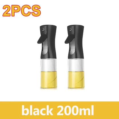 Kitchen Oil Spray Bottle — 200/300/500ml Mist Sprayer & Oil Brush for Cooking, BBQ & Baking