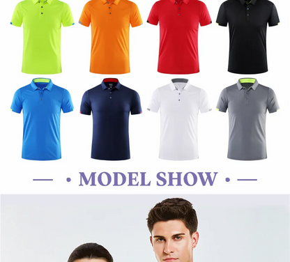 Men's Quick-Dry Sports POLO Shirt — Breathable Short Sleeve Cycling & Fitness Top
