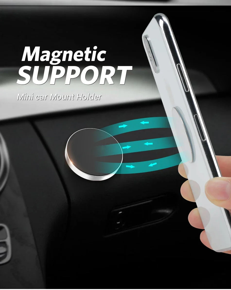 Magnetic Car Phone Holder — Universal Dashboard Mount for iPhone, Samsung, Xiaomi & Huawei