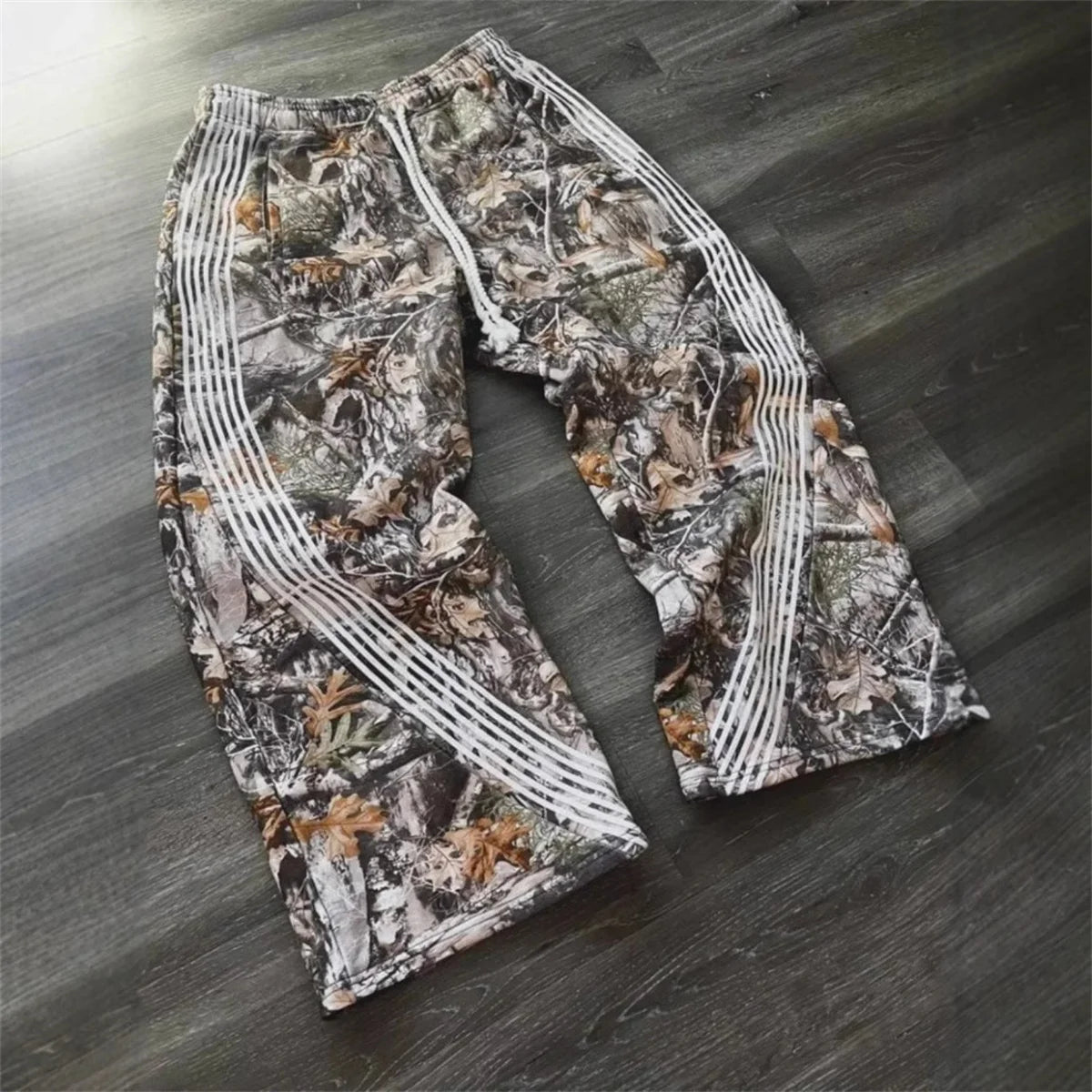 Camo Tactical Jogger Sweatpants — Y2K Embroidered Cargo Pants for Men & Women