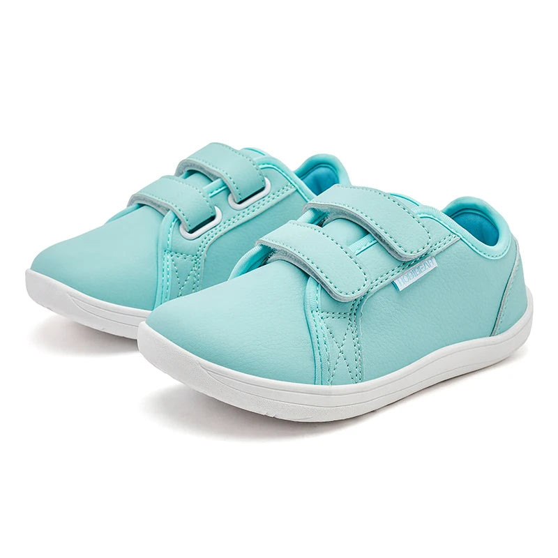 HOBIBEAR Kids Barefoot Minimalist Sneakers — Wide Toe Hook & Loop Lightweight Shoes for Boys & Girls