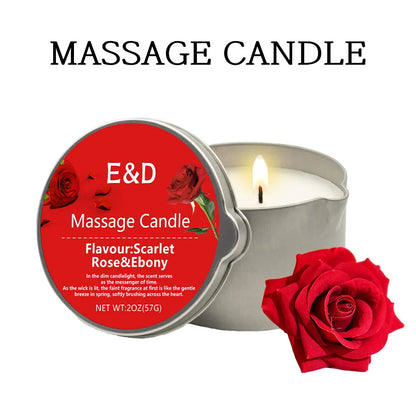 Massage Oil Scented Candle — Aromatherapy Spa Candle for Stress Relief & Skin Moisturizing