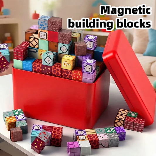 TNT Magnetic Building Blocks Set — DIY Assembly Toy with Storage Box for Kids & Teens (60–200 pcs)