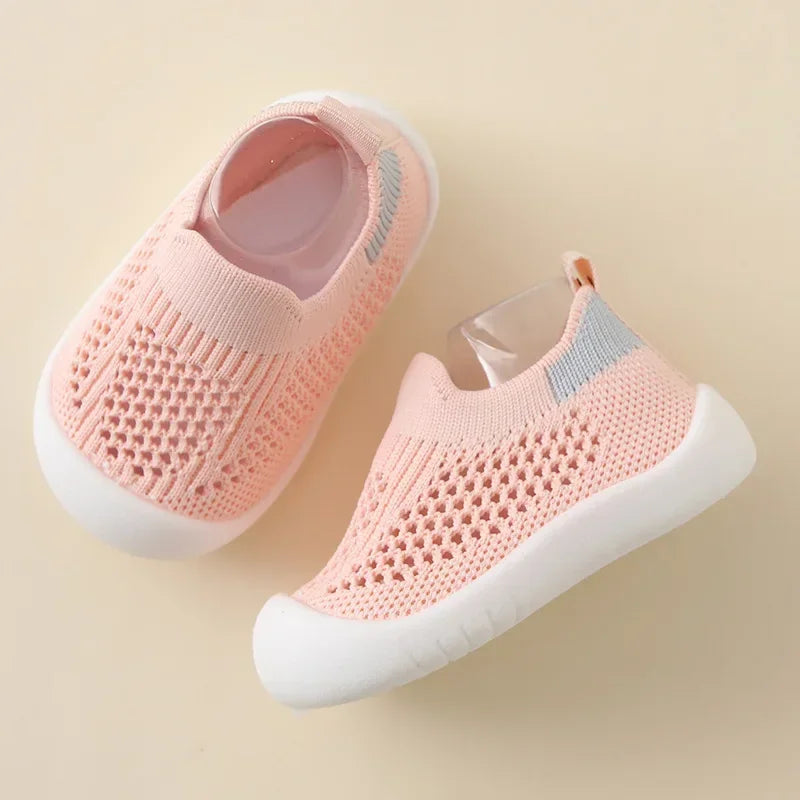 Toddler Breathable Knitted Slip-On Sneakers — Soft Non-Slip School Casual Shoes for Boys & Girls