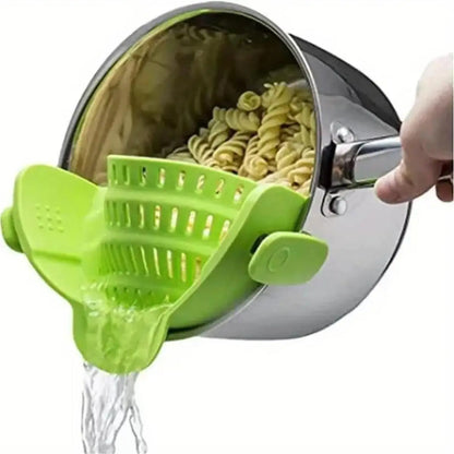 Adjustable Clip-On Pot Strainer — Universal Pasta & Vegetable Strainer for Pots, Pans & Bowls