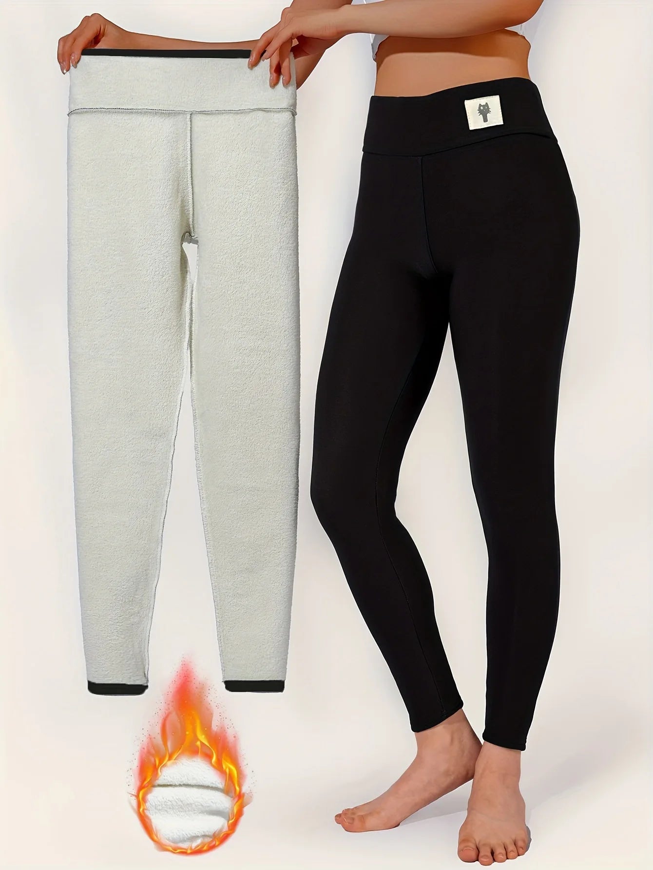 Women's Winter Thicken Warm Fleece Leggings — High Waist Lamb Cashmere Velvet Slim Tights & Joggers