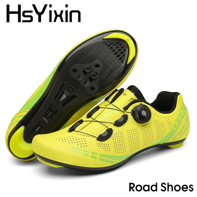 MTB Cycling Shoes with Self-Locking Cleats — Men's & Women's Road Bike Racing Bicycle Footwear