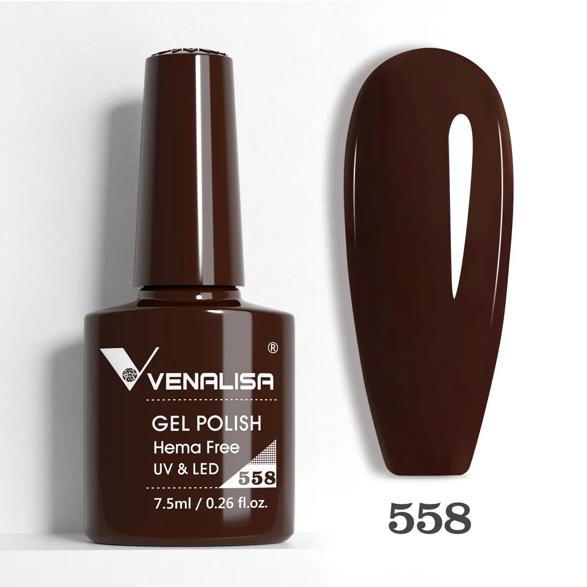Venalisa HEMA-Free Glitter Gel Nail Polish — Full Coverage UV LED Soak-Off, Jelly Pink & Nude