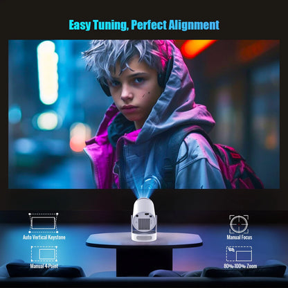 Magcubic HY300 Pro+ 8K WiFi 6 Projector — 290 ANSI Android 14, Bluetooth 5.0 & 1280x720P Home Cinema & Outdoor Projector