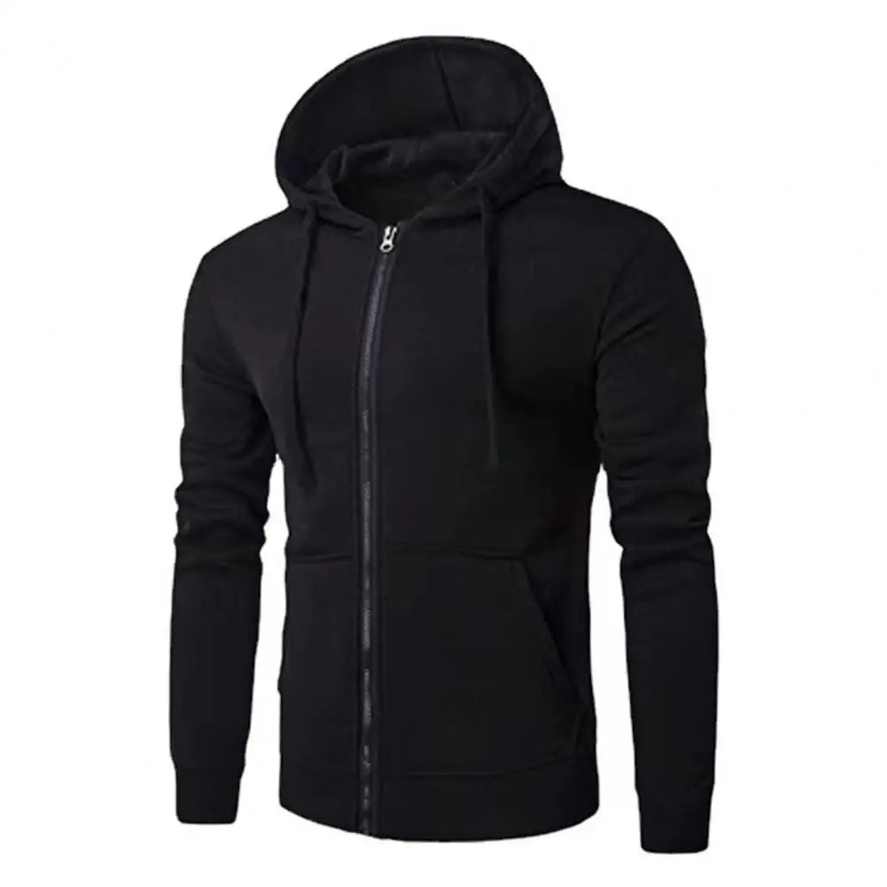 Men's Slim Fit Zip-Up Hoodie — Long Sleeve Autumn Sweatshirt Jacket