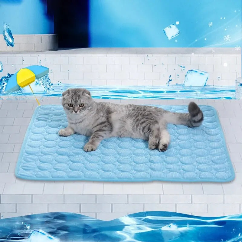 Pet Cooling Ice Mat — Summer Self-Cooling Pad for Cats & Dogs, Sofa & Floor Use