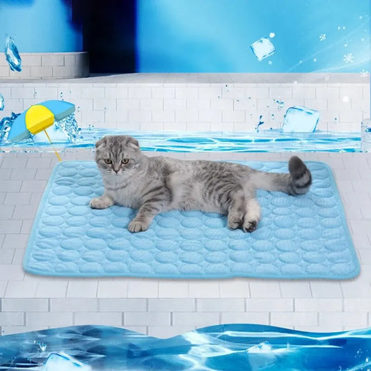 Pet Cooling Ice Mat — Summer Self-Cooling Pad for Cats & Dogs, Sofa & Floor Use
