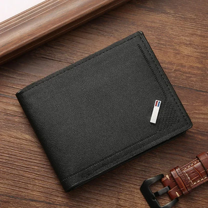 Men's Minimalist Soft Leather Short Wallet — Slim Foldable Bifold for Everyday Carry