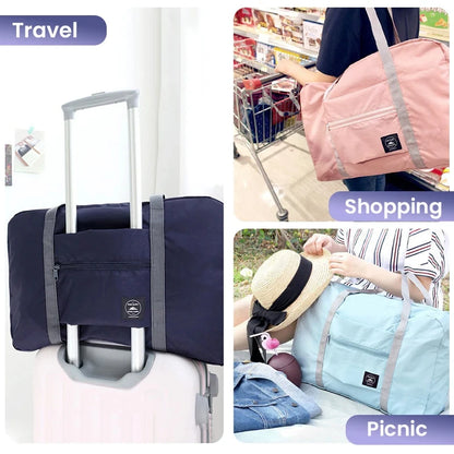25 L Foldable Travel Duffel Bag with Trolley Sleeve