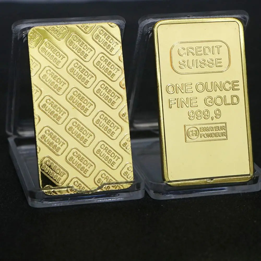 Gold-Tone Replica Bullion Bar Collectible – 50 mm