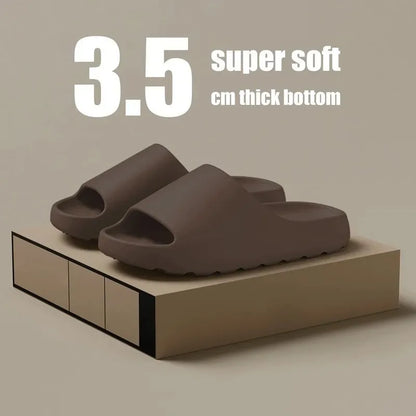 Coconut Cloud Thick-Sole EVA Slides — Soft Beach Sandals for Men & Women