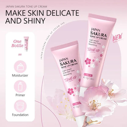 Sakura 6-Piece Skincare Gift Set — Face Cream, Serum, Toner, Cleanser, Sunscreen & Eye Cream