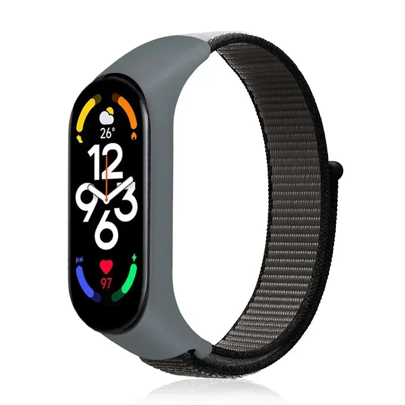Nylon Sport Strap for Xiaomi Mi Band 3 4 5 6 7 — Soft Adjustable Replacement Wristband