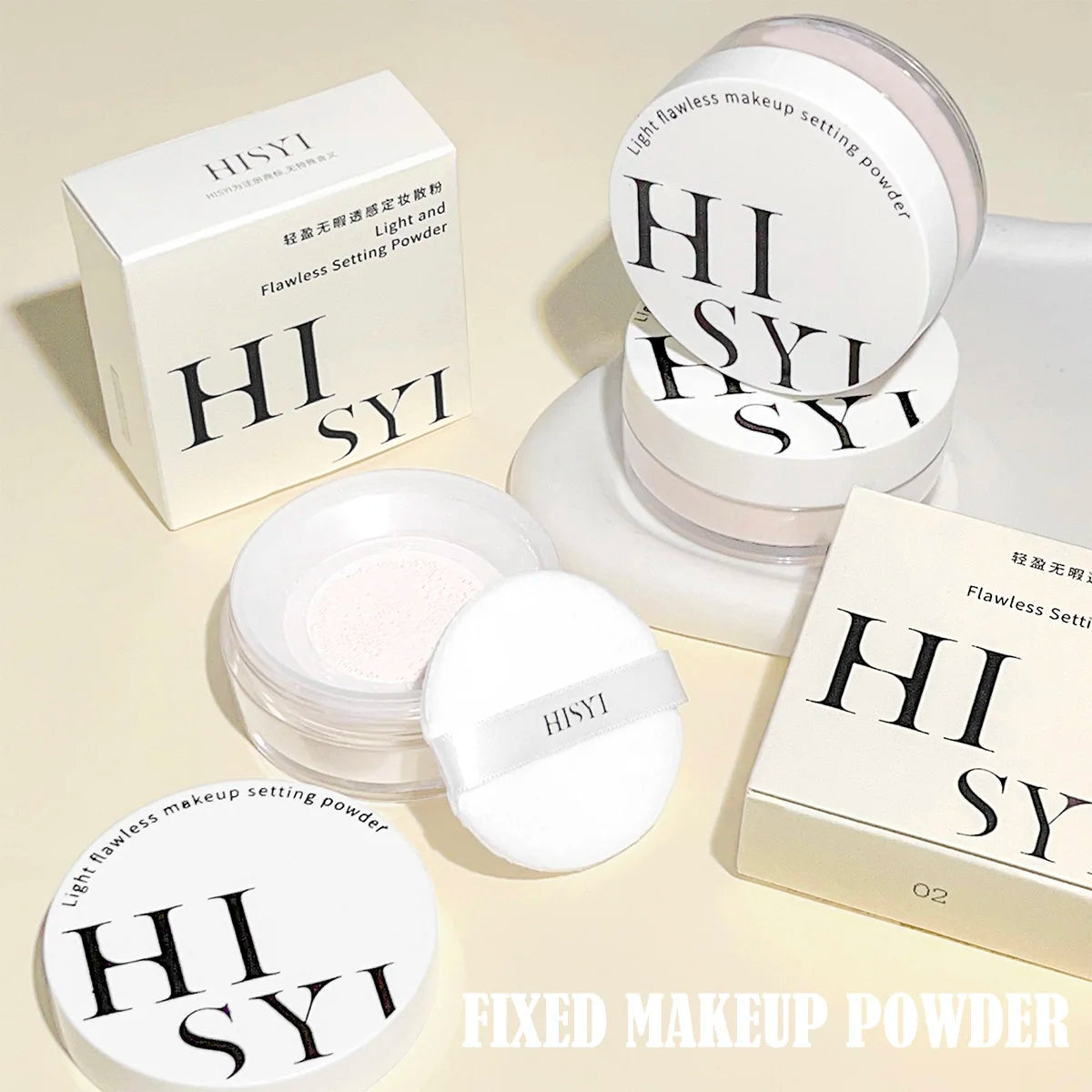 Translucent Makeup Setting Powder — Waterproof Natural Finish Loose Powder for Long-Lasting Hold