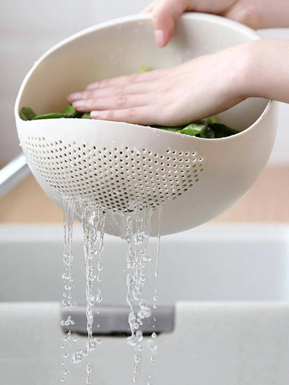 Double-Layer Colander & Drain Bowl with Handles – 1 or 3 Pack