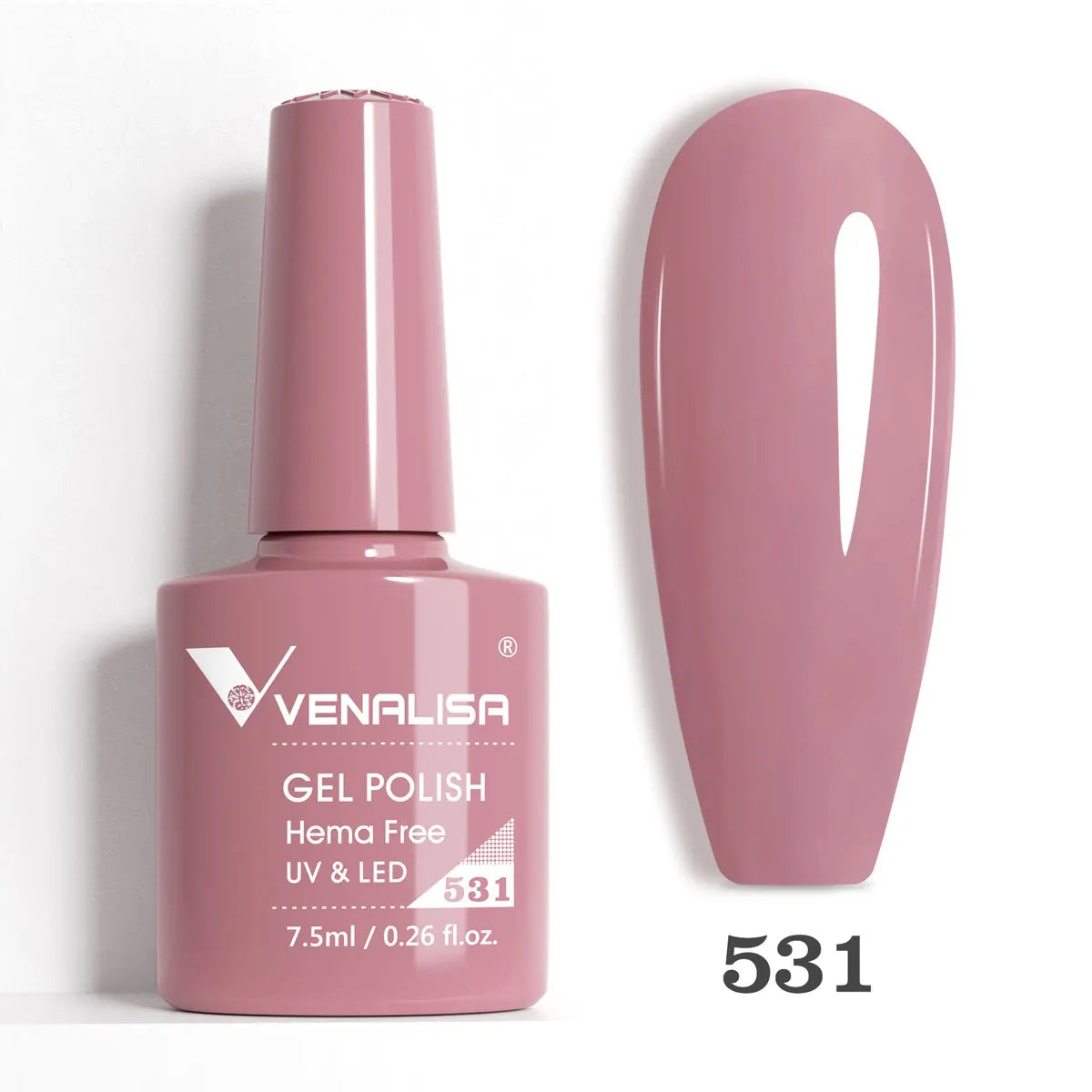 Venalisa HEMA-Free Glitter Gel Nail Polish — Full Coverage UV LED Soak-Off, Jelly Pink & Nude
