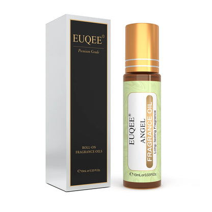 EUQEE 10ml Roll-On Fragrance Oil — Long Lasting Scent in La Vie Est Belle, CHANCE, J'adore, Cotton, Strawberry & Mango