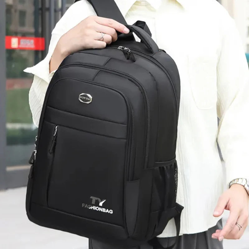 Neutral Nylon Business & Travel Backpack — Unisex Laptop Bag for Work, School & Travel