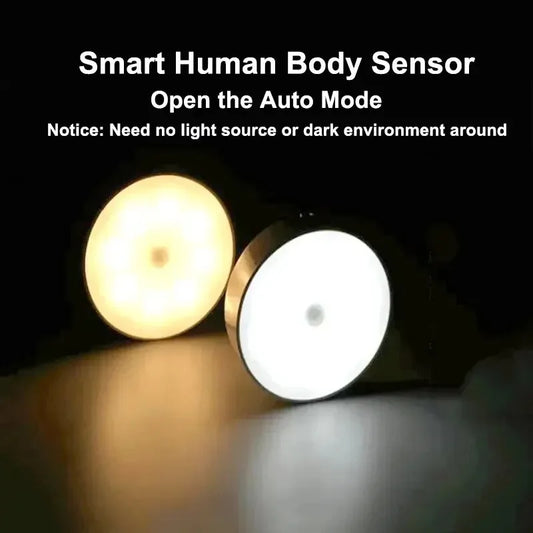 Smart Cabinet Light with Motion Sensor — USB Rechargeable Wireless Magnetic Under-Cabinet LED