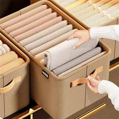 Foldable Clothes Organizer Storage Box — Large Capacity Wardrobe Drawer for Pants, Sweaters & Underwear