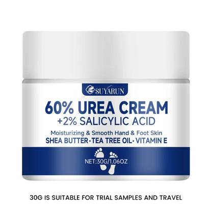 SUYARUN 60% Urea Foot Cream — Intensive Cracked Heel & Dry Skin Treatment, Diabetic Foot Care