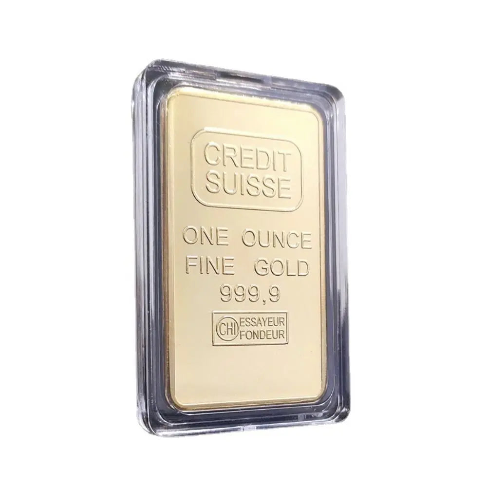 Gold-Tone Replica Bullion Bar Collectible – 50 mm