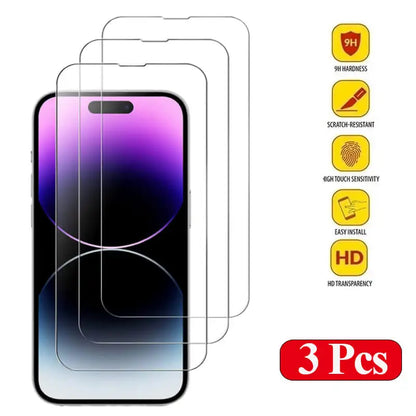 Tempered Glass Screen Protector for iPhone — Compatible with iPhone 11, 12, 13, 14, 15, 16, 17 Pro Max