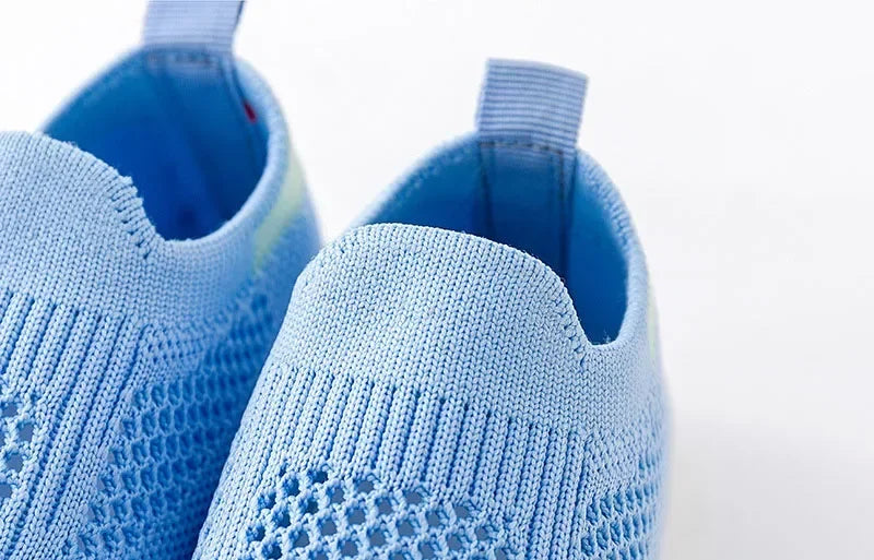 Toddler Breathable Knitted Slip-On Sneakers — Soft Non-Slip School Casual Shoes for Boys & Girls