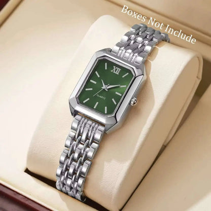 Women’s Rectangle Quartz Watch – Gold & Silver Styles
