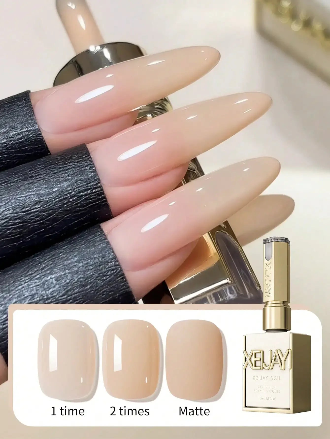 Pale Yellow Gel Nail Polish — Pure Soak-Off No-Wipe UV LED Formula, 15ml