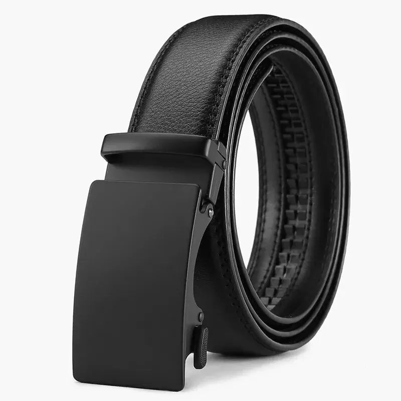 Men’s 120 cm PU Belt with Statement Buckle – 6 Styles