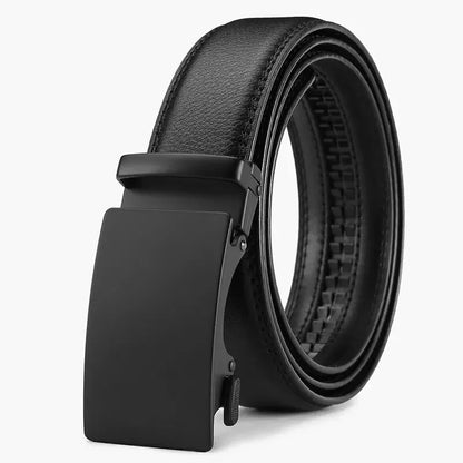 Men’s 120 cm PU Belt with Statement Buckle – 6 Styles