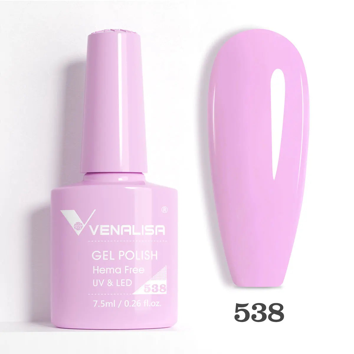 Venalisa HEMA-Free Glitter Gel Nail Polish — Full Coverage UV LED Soak-Off, Jelly Pink & Nude