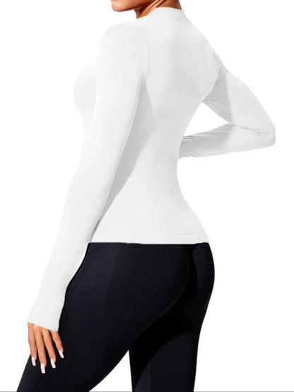 Women's Long Sleeve Yoga Sport Top — Gym Fitness Running Shirt