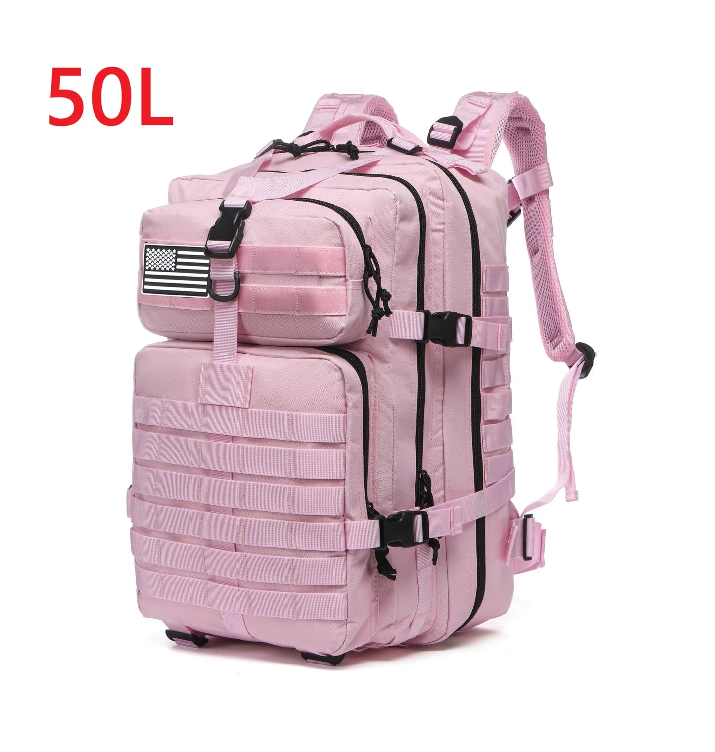 25L/50L Tactical Hiking Backpack — Waterproof Nylon Rucksack for Camping, Trekking, Fishing & Hunting