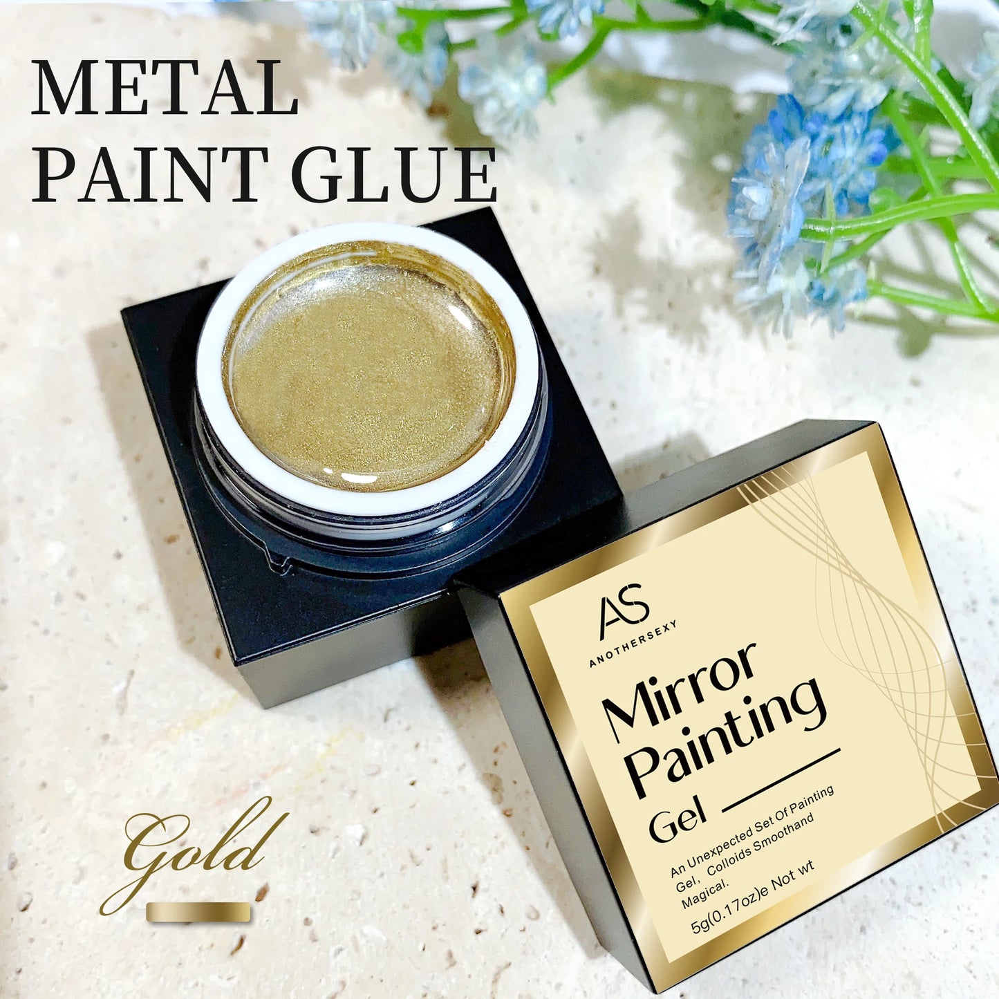 Silver Mirror Nail Liner Gel Polish — Metallic, Semi-Permanent, 5ml