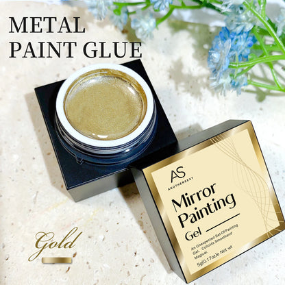 Silver Mirror Nail Liner Gel Polish — Metallic, Semi-Permanent, 5ml
