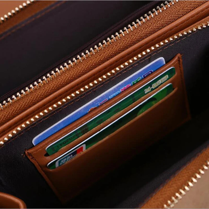 Women's Korean Multi-Card Wallet — Large Capacity Casual Shoulder Bag & Mobile Phone Purse
