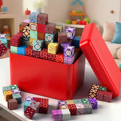 TNT Magnetic Building Blocks Set — DIY Assembly Toy with Storage Box for Kids & Teens (60–200 pcs)