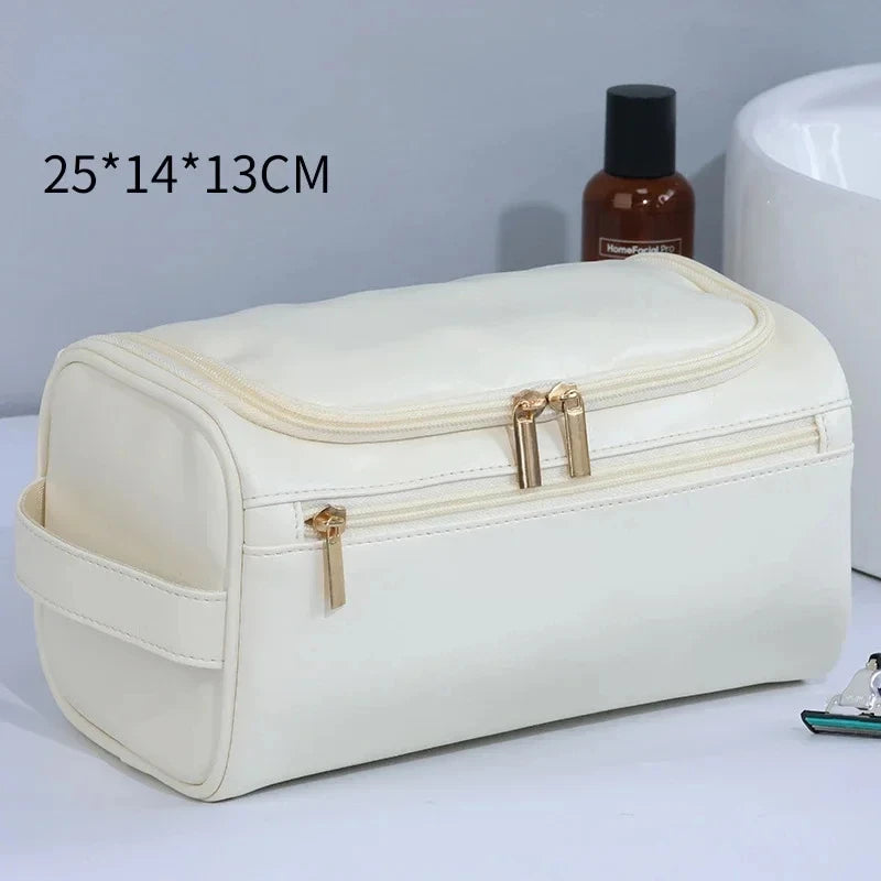 Leather Toiletry Bag — Hanging Dopp Kit for Men & Women