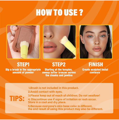 Lakerain Butter Bronzer Cream — Waterproof Shimmer Blush & Silky Monochrome Korean Face Cosmetic for Women